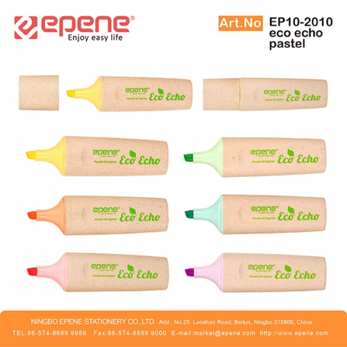 EPENE Highlighter , ECO-friendly material，Pastel colors（EP10-2010ECO ECHO）
